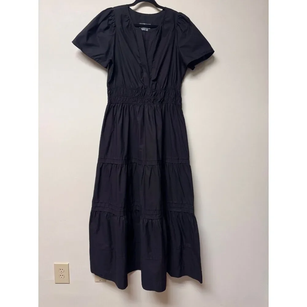 by ANTHROPOLIGIE The Somerset Maxi Dress, Black, Sz L - Picture 2 of 12